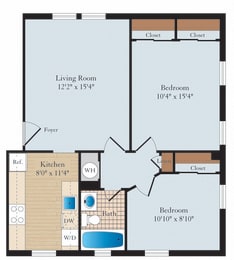 1 bed, 1 bath, 631 sqft, $2,166