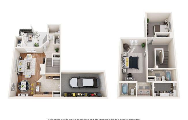 2 beds, 2.5 baths, 1,279 sqft, $2,599