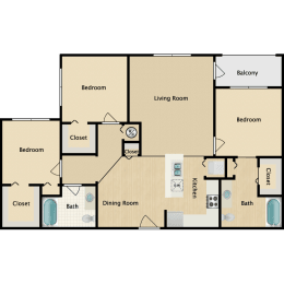 3 beds, 2 baths, 1,450 sqft, $2,575