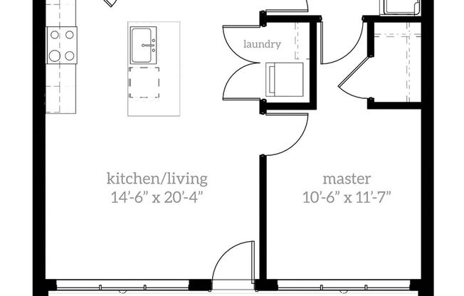 1 bed, 1 bath, 646 sqft, $1,510