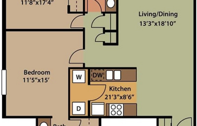 2 beds, 2 baths, 994 sqft, $1,465, Unit 5101