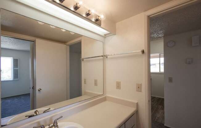 Empty bathroom at Sunrise Ridge Apartments in Tucson AZ