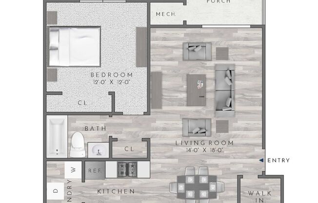 1 bed, 1 bath, 730 sqft, $2,135