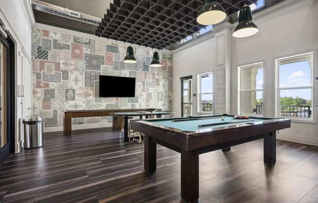 Resident clubhouse game room - Rise at 2534