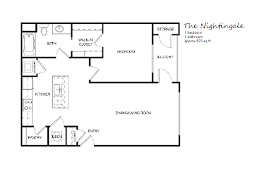 1 bed, 1 bath, 823 sqft, $1,200