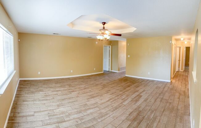 Available NOW!!!! Beautiful 1 story, 4 bedroom, 2 bath, 2 car garage home with a privacy fenced yard, garage door opener and storage building. This is exactly what you have been looking for! A home that offers everything you could ask for. Floor plan is s