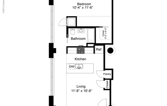 1 bed, 1 bath, 720 sqft, $1,400
