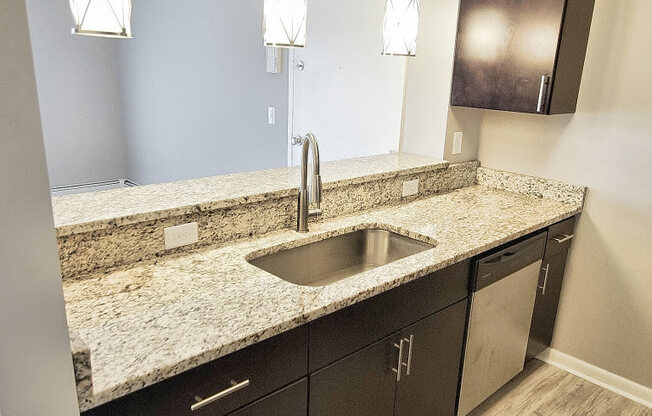 Sink With Faucet In Kitchen at The Reserves at 1150  Apartments, Integrity Realty LLC, Parma, Ohio