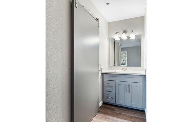 a close up of a door