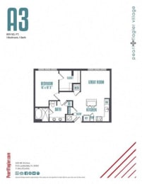 1 bed, 1 bath, 809 sqft, $2,437