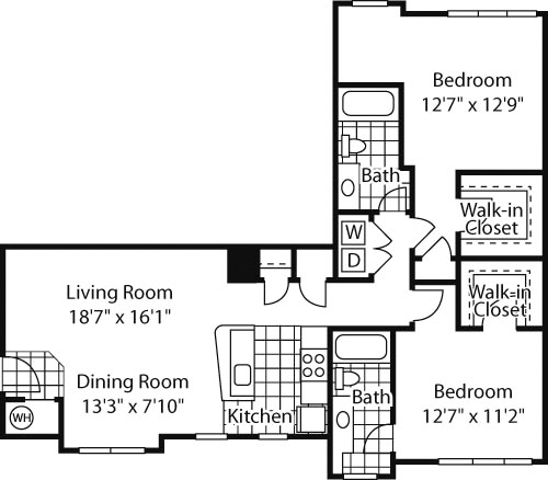 2 beds, 2 baths, 1,159 sqft, $2,219, Unit 204