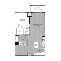 1 bed, 1 bath, 904 sqft, $3,198