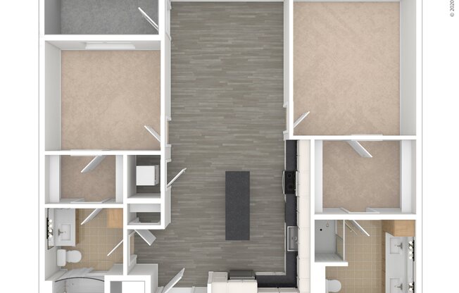 2 beds, 2 baths, 1,014 sqft, $2,723