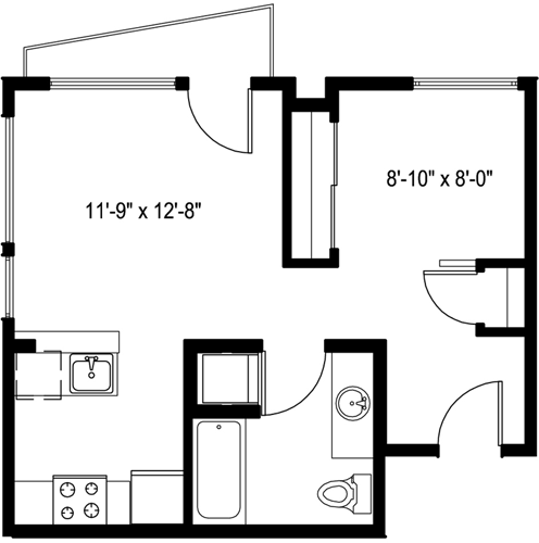 1 bed, 1 bath, 503 sqft, $2,059, Unit 618