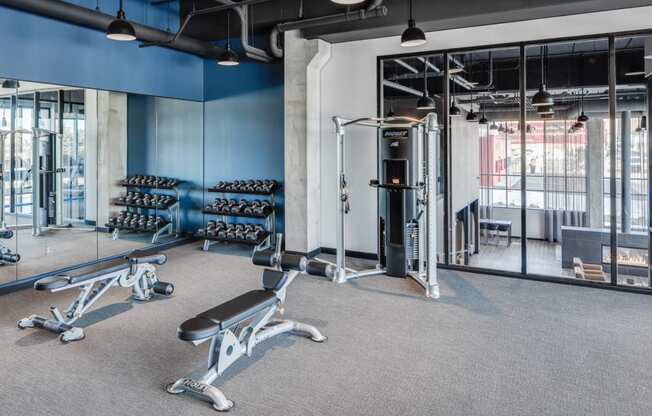 the fitness center  at Maven on Broadway, Rochester, 55904