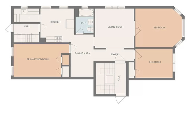 2 beds, 1 bath, 1,450 sqft, $2,450, Unit 2