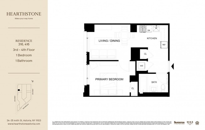 1 bed, 1 bath, $3,138, Unit 416