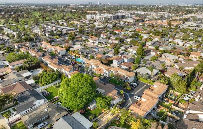 Arial View of Fox Hollow Townhomes