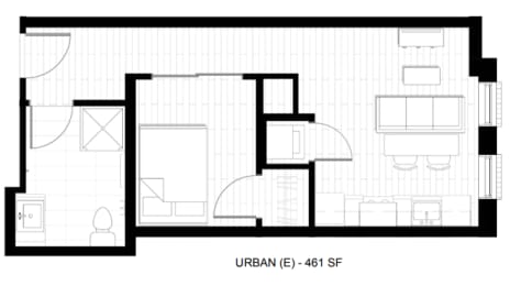 1 bed, 1 bath, 461 sqft, $1,800