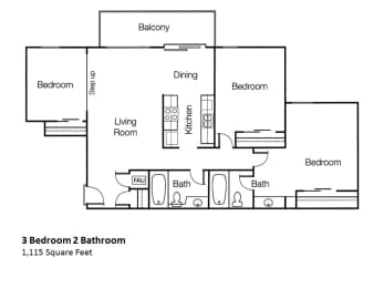 3 beds, 2 baths, 1,115 sqft, $3,082