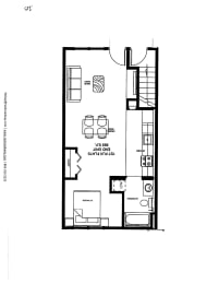 Studio, 1 bath, 565 sqft, $1,514