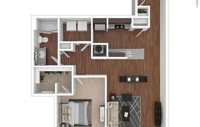 1 bed, 1 bath, 855 sqft, $999, Unit 200-204