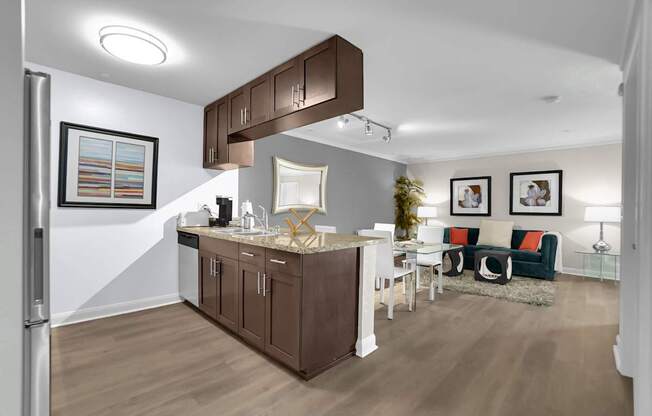 Legado Encino Kitchen, Dining and Living Area