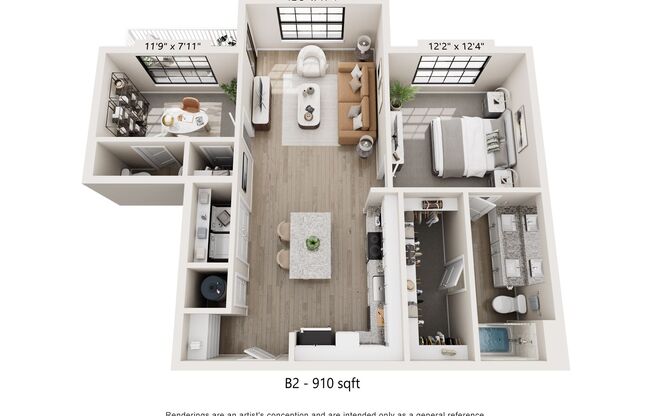 1 bed, 1.5 baths, 910 sqft, $1,995, Unit 5555229