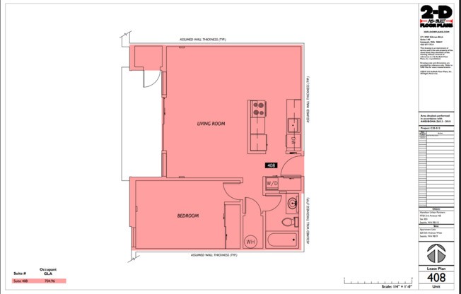 1 bed, 1 bath, 783 sqft, $2,270, Unit 108