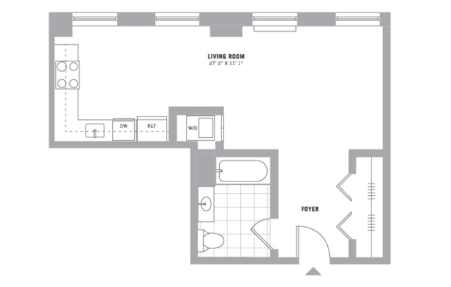 Studio, 1 bath, 550 sqft, $2,070, Unit 210-1003