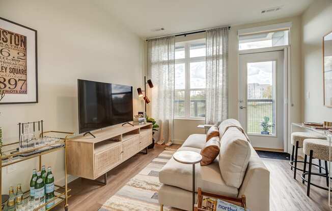 Spacious living area - BLVD at Revere Beach