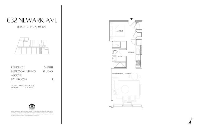 Studio, 1 bath, 534 sqft, $2,917, Unit 1211