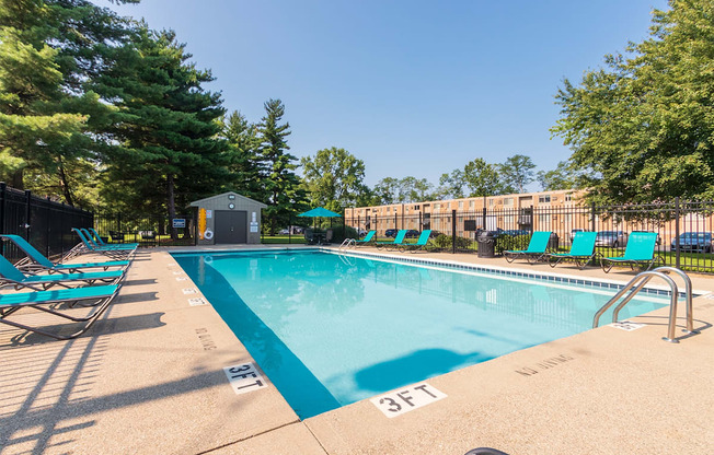 This is a photo of the pool area at Red Bank Reserve in Cincinnati, Ohio.
