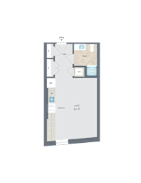 Studio, 1 bath, 512 sqft, $2,033