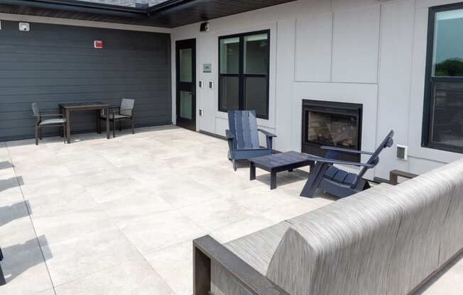 Sky deck with fireplace  at Shady Oak Crossing, Minnesota, 55343