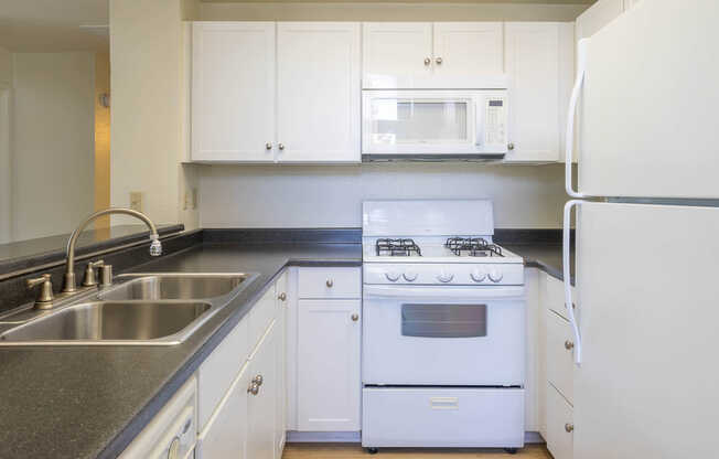 Kitchen with White Appliances