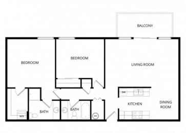 2 beds, 2 baths, 1,060 sqft, $2,400