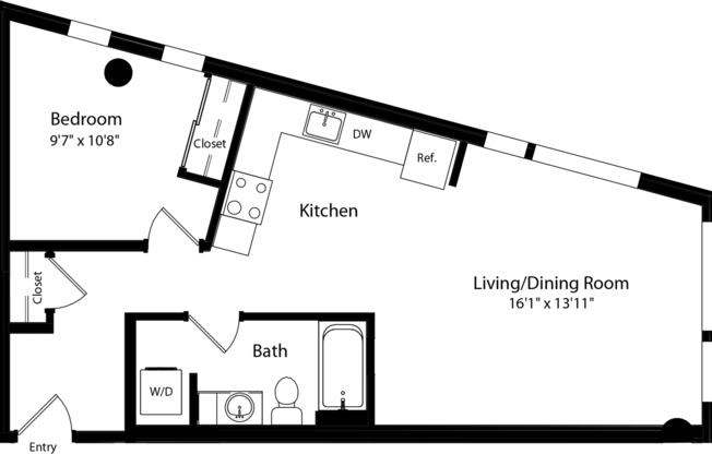 1 bed, 1 bath, 709 sqft, $2,488, Unit 140