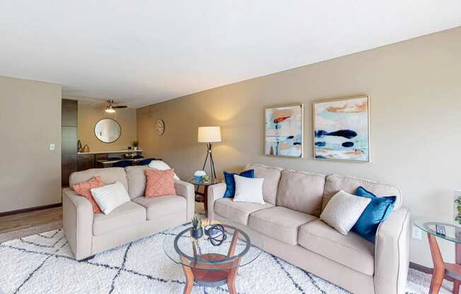Living Room With Plenty Of Natural Light at Shoreview Grand, Shoreview, MN