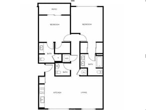 2 beds, 2.5 baths, 1,199 sqft, $2,392