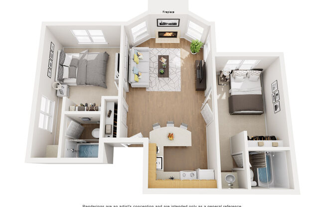 2 beds, 2 baths, 775 sqft, $1,239