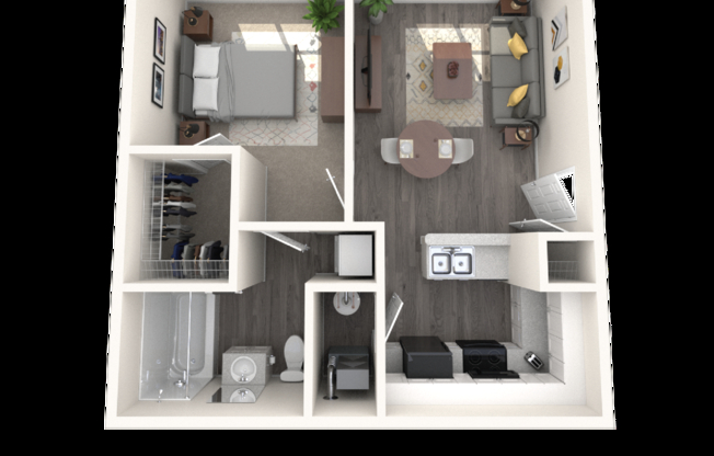 1 bed, 1 bath, 600 sqft, $1,010