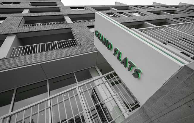 Entrance to building at Grand Flats, Missouri