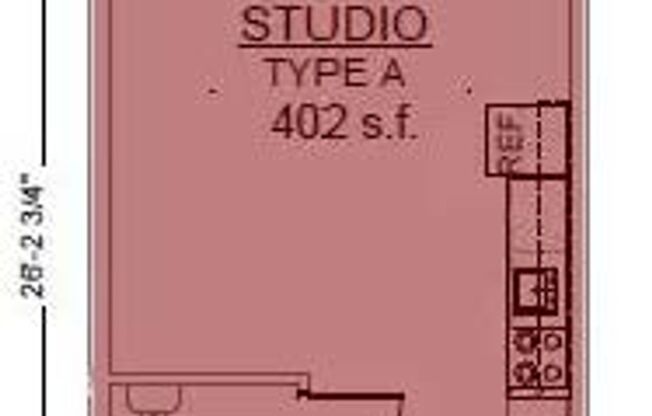 Studio, 1 bath, 331 sqft, $999