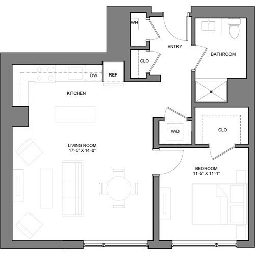 1 bed, 1 bath, 716 sqft, $4,030, Unit 406