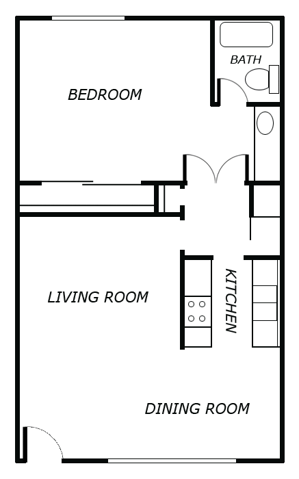 1 bed, 1 bath, 738 sqft, $2,138, Unit H4