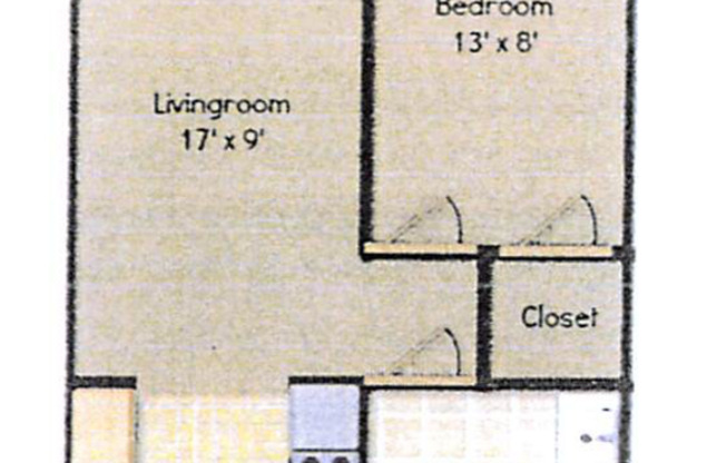 1 bed, 1 bath, 469 sqft, $925