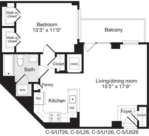 1 bed, 1 bath, 675 sqft, $2,900, Unit 0526