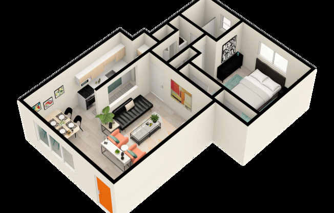 1 bed, 1 bath, 640 sqft, $1,350, Unit 203