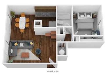 1 bed, 1 bath, 714 sqft, $799